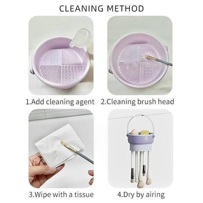 3 in 1 Makeup Brush Cleaner Bowl